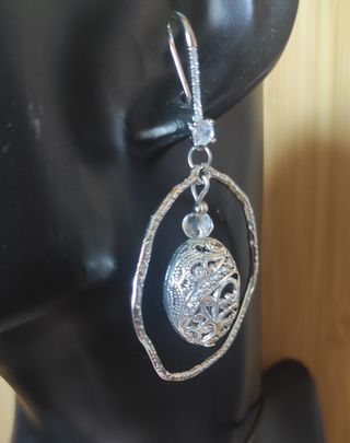 Conjunto artesanal plateado