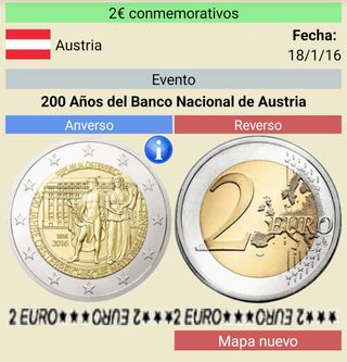 Monedas de 2 euros de Austria