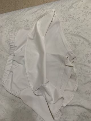 Top floral patchwork rosa y blanco