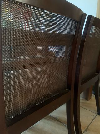 Mesa comedor madera extensible + 6 sillas