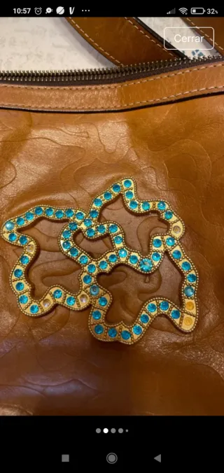 Bolso Tous Marrón con Detalles Dorados