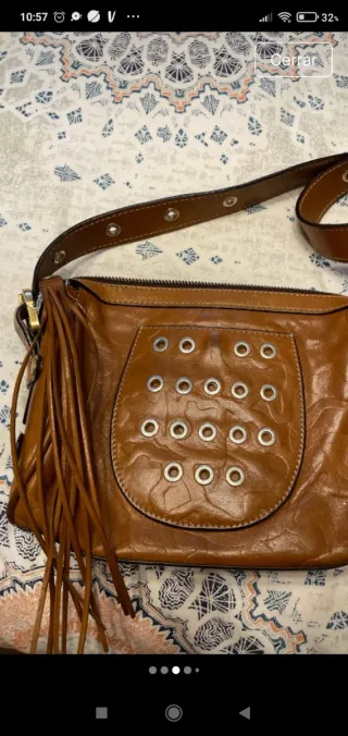 Bolso Tous Marrón con Detalles Dorados