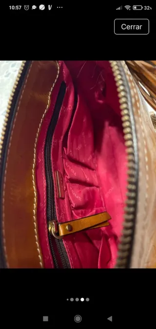 Bolso Tous Marrón con Detalles Dorados