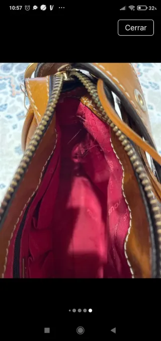 Bolso Tous Marrón con Detalles Dorados