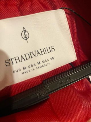 Cappotto rosso doppio petto nuovo