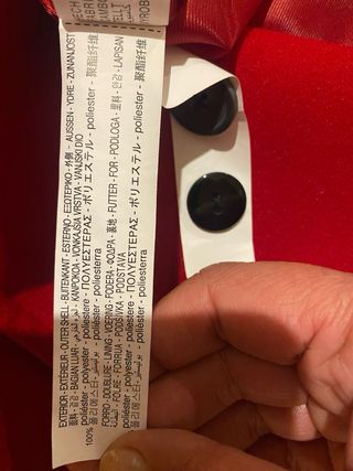 Cappotto rosso doppio petto nuovo