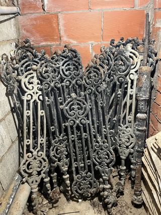 Barrotes Hierro Fundido Antiguos 20 piezas. 1m