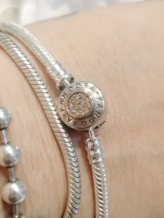Pulsera Pandora 21cm Plata