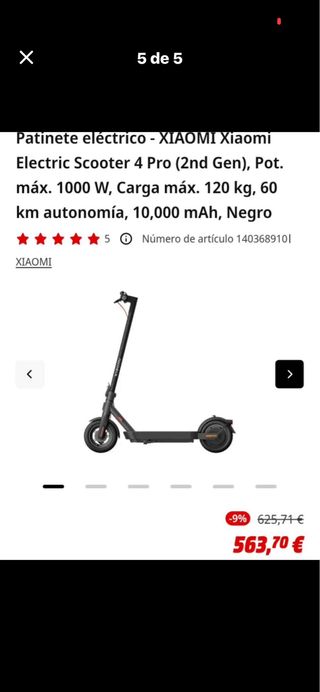 Patinete Eléctrico Xiaomi Scooter 4 Pro
