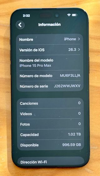 iPhone 15 Pro Max 1TB Negro Titanio