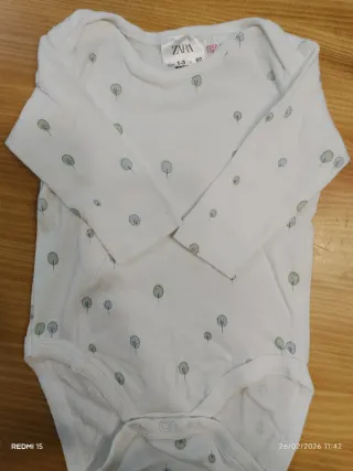 6 bodies Zara manga larga 1-3 meses