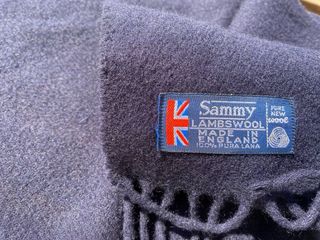 Bufanda lana 100% azul Made in England