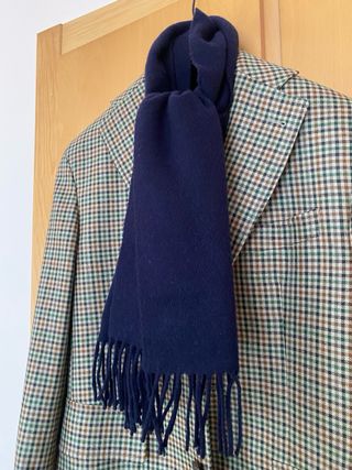 Bufanda lana 100% azul Made in England