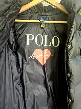 Plumífero Ralph Lauren niña negro