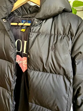 Plumífero Ralph Lauren niña negro