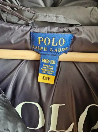 Plumífero Ralph Lauren niña negro