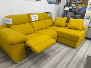 Sofá Chaise Longue Relax Motor Amarillo