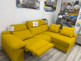 Sofá Chaise Longue Relax Motor Amarillo