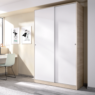 Guardaroba Bianco Naturale a 2 Ante Scorrevoli