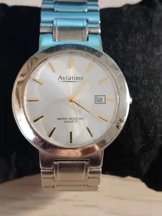 Reloj Aviatime Cuarzo Hombre Dorado/Plateado