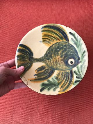 Plato Cerámica catalana La Bisbal Puigdemont