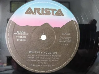 Vinilo Whitney Houston "How Will I Know" 1985.