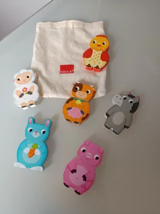 Puzzle madera magnético Goula animales granja