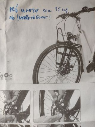 Portabultos delantero bicicleta