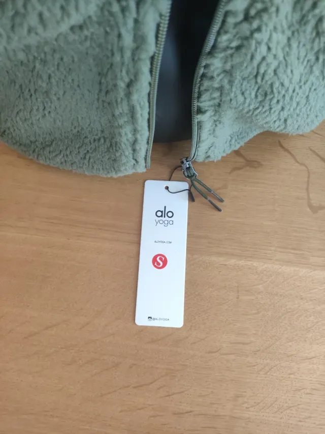 Chaqueta Alo Yoga Polar Verde Talla S