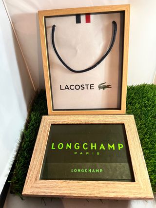 Molduras/quadros decorativos Lacoste e Longchamp