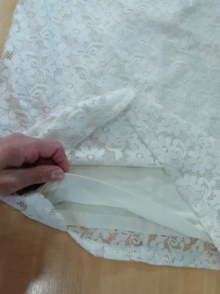 Vestido encaje beige talla M