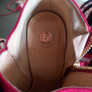 Botines tacón alto rosa