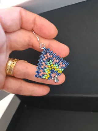 Pendientes tipo Miyuki cometa Multicolor