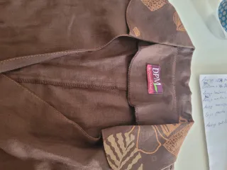 Conjunto DPM Falda y Blazer Marrón Estampado