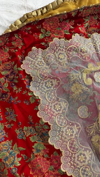 Traje de Fallera infantil Rojo y Dorado