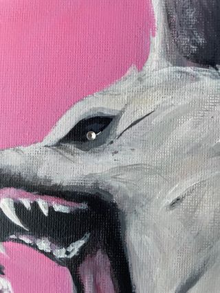 Pintura de lobos aullando