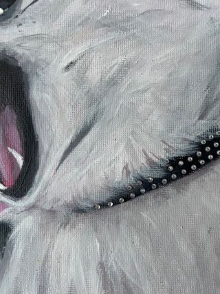 Pintura de lobos aullando