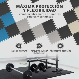 Alfombra Gimnasio EVA 12 Piezas