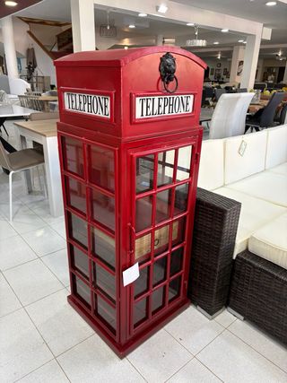 Botellero Cabina Telefónica Roja