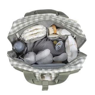 Mochila Cayetana Store cuadros verde