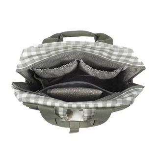 Mochila Cayetana Store cuadros verde