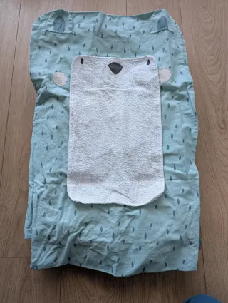 Colchón cambiador bebé blanco y fundas Verbaudet