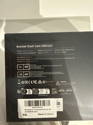 Dash Cam Botslab G980H precintado