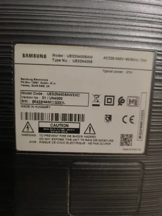 Televisión Samsung Negra