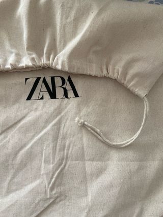 Bolsa de tela Zara beige
