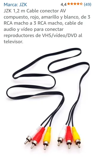 Cable RCA Audio y Video