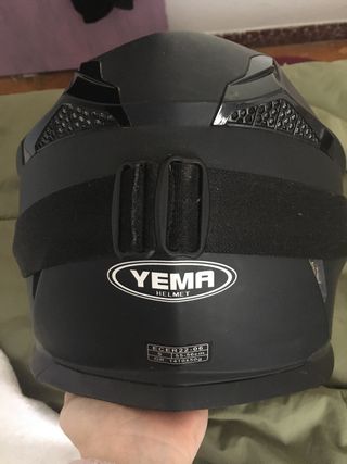 Casco Moto/Motocross Negro con Gafas