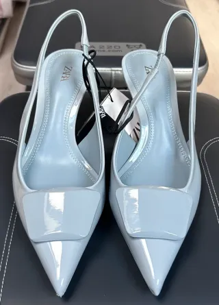 Zapatos Zara Talla 36 Azul Nuevos