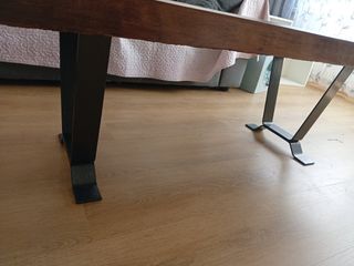 Mesa de centro rústica madera y cerámica