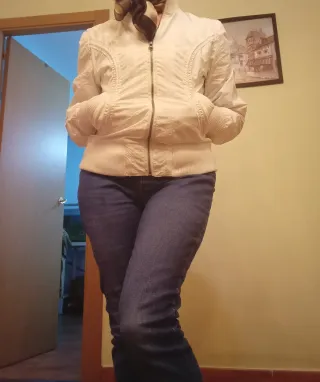 Cazadora  Bomber,Groggy Blanca